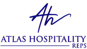 A blue and white logo of an hospital