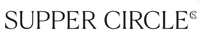 The image displays the words "SUPPER CIRCLE" in large, bold, black serif font with a registered trademark symbol at the end.