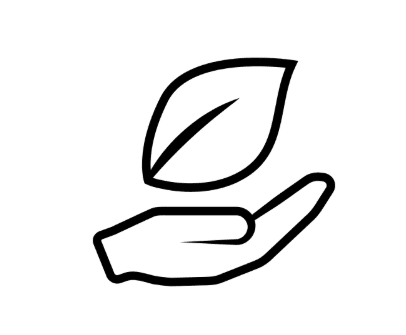 Black and white line drawing of a tea bag with a string and attached rectangular tag.
